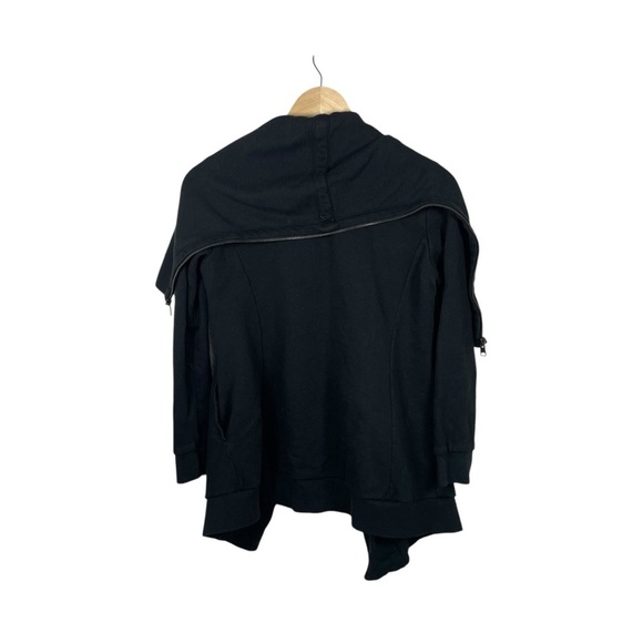 All Saints Women’s Dahlia Drapey Sweatshirt Cardigan in Black Size S - Picture 11 of 13